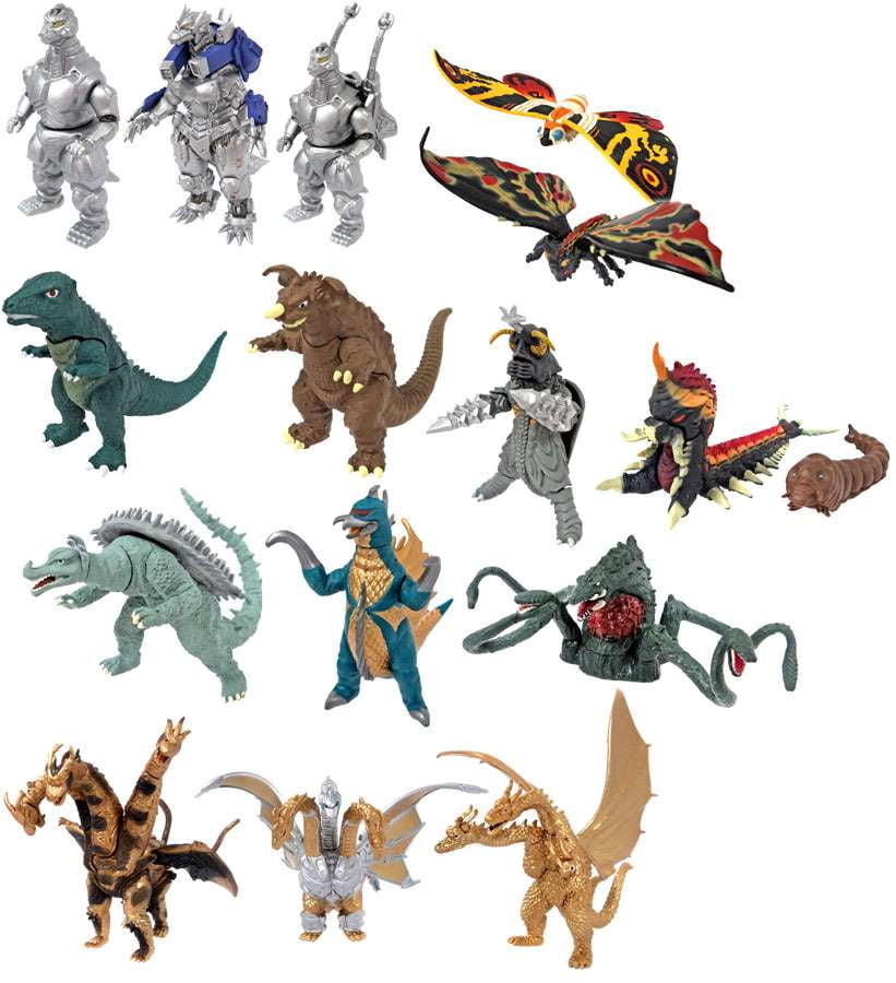 godzilla figure set
