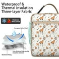 thumbnail image 2 of Reusable Small Lunch Box – Cute Watercolor Fox, Boho Vintage Animal Pattern, Portable Snack & Food Container for Work, School, Picnic, 2 of 6