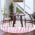thumbnail image 3 of Round Rugs 7Ft, Pink Round Area Rug Washable Indoor Throw Carpet, Polka Dots Watercolor Abstract Art Large Non Slip Circle Rug for Dining Room Playroom Home Decor Aesthetic, 3 of 8