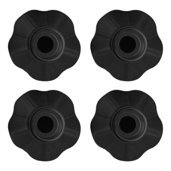 Outdoor Camping Chair Foot Pads - 4Pcs Non-Slip Leg Covers For Folding Chairs Adjustable Anti-Sink Plastic Feet Protectors 13/15/16Mm Inner Diameter Black 15Mm