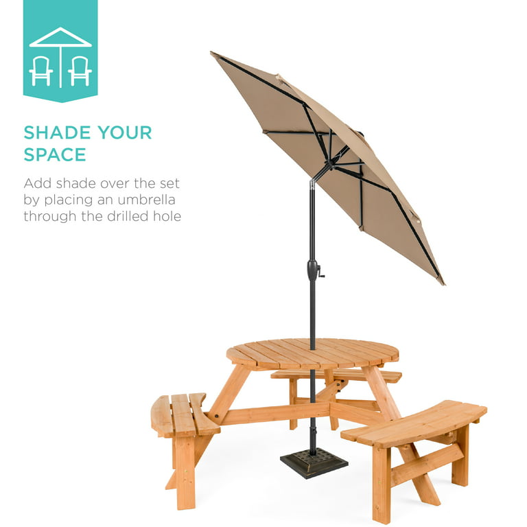 Economy A-Frame Wooden Picnic Table - 6
