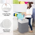 thumbnail image 4 of Lapalife 75L Laundry Basket with Handle, Freestanding Laundry Hamper Collapsible Clothes Toys Storage for Laundry Bathroom Bedroom, 1 Pack, 4 of 8
