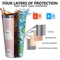 thumbnail image 3 of 16oz Tumblers Pink Halloween Ghosts Stainless Steel Vacuum Insulated Double Wall Travel Tumbler Cups Mug with Lid and Straw,Cleaning Brush for Coffee,Tea, 3 of 4
