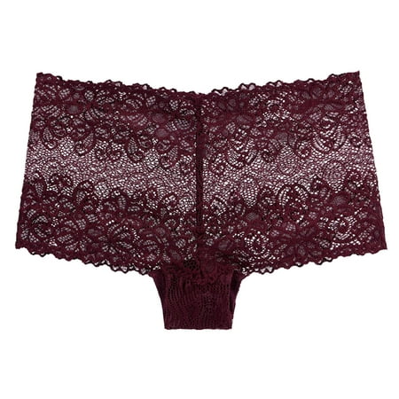 

MPWEGNP Women Lace Boxer Cutout Jacquard Panties Women Underwear Pack Bikini Open Crotch Panties for Women Pack