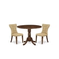 thumbnail image 3 of East West Furniture 3 Pc Dining Room Table Set  Contains a Round Table and 2 Parson Chairs, 3 of 7