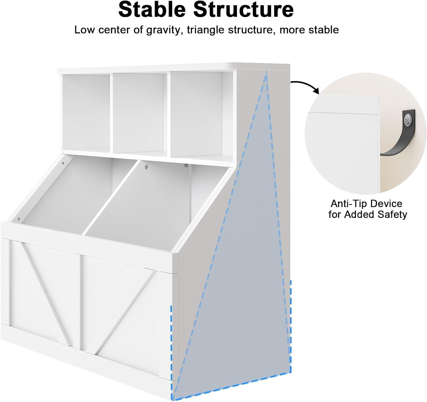 Yeshouse Versatile Kids Toy Storage Organizer - Safe & Stable Cabinet with Flexible Use for Playroom, Bedroom, and Nursery - Ideal Gift for Toddlers and Children, Easy Assembly