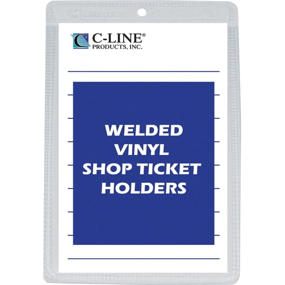 C-Line Vinyl Shop Ticket Holders, Both Sides Clear, 6 x 9 Inches, 50 per Box (80069)