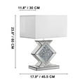 thumbnail image 2 of SHYFOY Crystal Crushed Diamond Mirrored Table Lamp, 23.6" Silver Glass Bedside Lamp with Linen Shade, 3-Way Dimmable Modern Glam Nightstand Lamp for Bedroom, Living Room & Office, 2 of 14