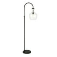 thumbnail image 4 of Evelyn&Zoe Verona Arc Floor Lamp with Glass Shade, Brass/Clear, 4 of 5