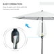 Outsunny 10' x 8' Parapluie de Marché avec Manivelle et Inclinaison pour Jardin – image 4 sur 9