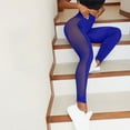 thumbnail image 5 of Tdoqot Workout Leggings for Women- Gym Slim Fit Stretch Butt Lifting High Rise Yoga Leggings Blue, 5 of 6