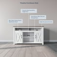 thumbnail image 3 of BELLEZE 48" TV Stand, Entertainment Center for TVs up to 55", Media Console Table with Two Open Shelves and Storage Cabinets - Corin (White), 3 of 6