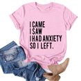 thumbnail image 1 of B91xZ Hauts et Blouses pour Femmes Manches Courtes Col Rond Chemises Tunique Décontractée Blouse, Rose TTG, 1 of 4