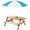 Natural Wood, variant on Outdoor Kids Activity Table with Removable Umbrella / Convertible for Different Scenarios