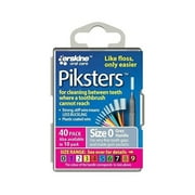 Pack of 40 Piksters Interdental Brushes Size 0 Grey Reusable For Cleaning Between Teeth
