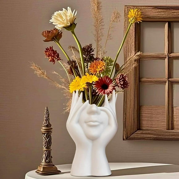 Elodie Female Form Face Vase Art Craft Flower Pot for Balcony Dining Table Entrance