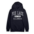 thumbnail image 1 of Fox Lake Illinois Classic Established Premium Cotton Hoodie, 1 of 1