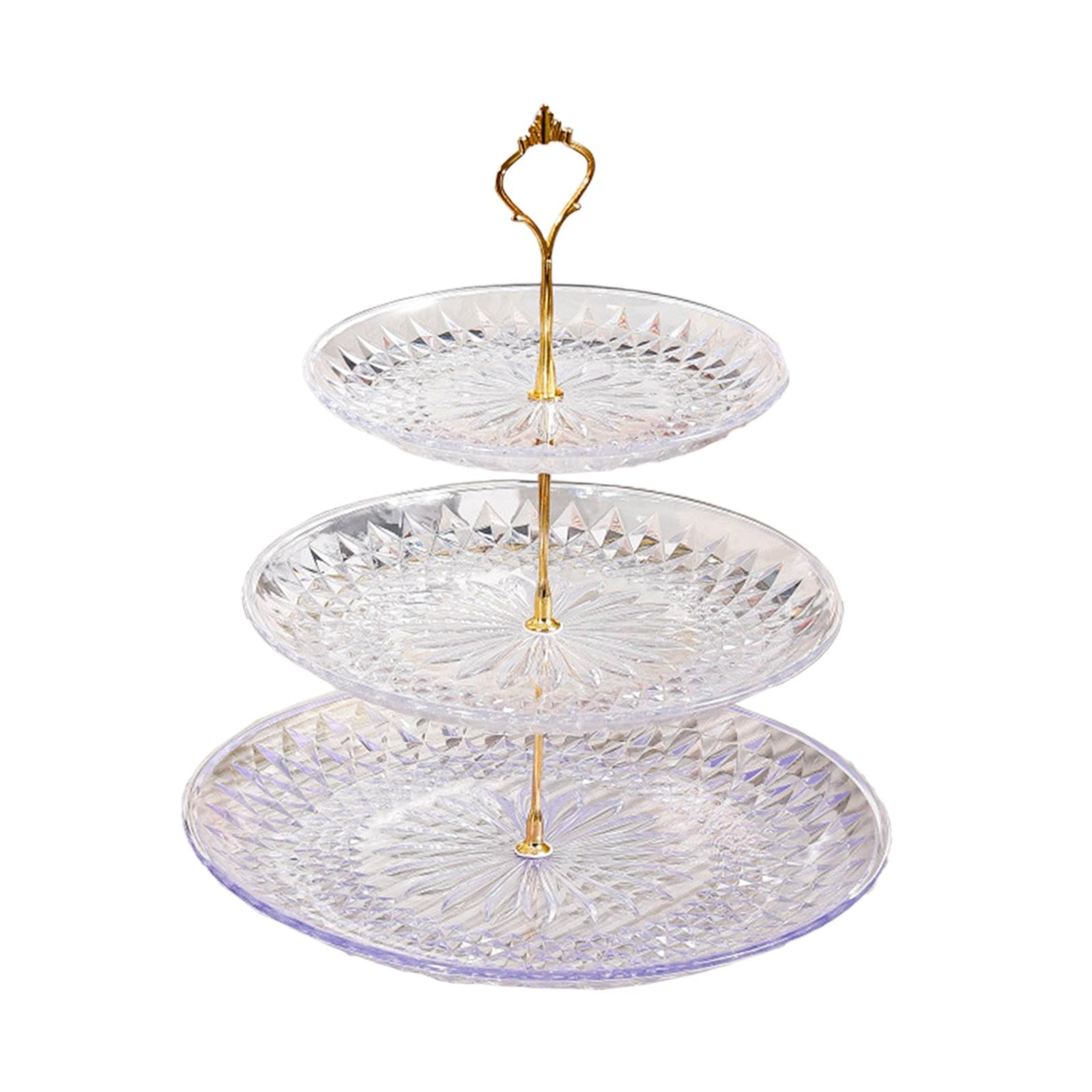 Modern Serving Tray Cake Stand Container Snack Nut Plate Storage Fruit Plate for Three Layer