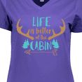 thumbnail image 4 of Inktastic Life is Better at the Cabin, Deer Antlers, Camping Women's V-Neck T-Shirt, 4 of 5
