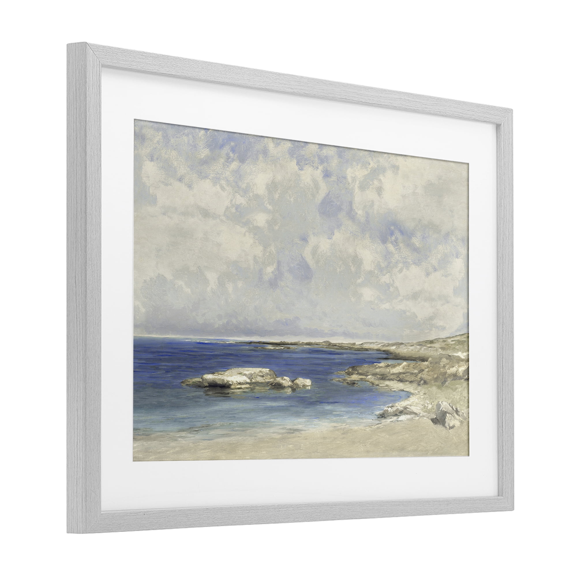Stupell Industries Pond At Morning Gray Framed Print Under Glass, design by Christy McKee