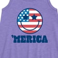 thumbnail image 2 of Instant Message - Merica Smile Face - Toddler & Youth Girls A-line Dress, 2 of 5