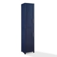 thumbnail image 1 of Crosley Furniture Savannah Linen Storage Cabinet in Navy, 1 of 15
