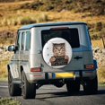 thumbnail image 3 of Fotbe Cat Holding Mugshot Sign Spare Tire Cover Thickening Universal Fit for Jeep, Trailer, RV, SUV, Truck, Tough Tire Wheel Soft Cover-17 inch, 3 of 9