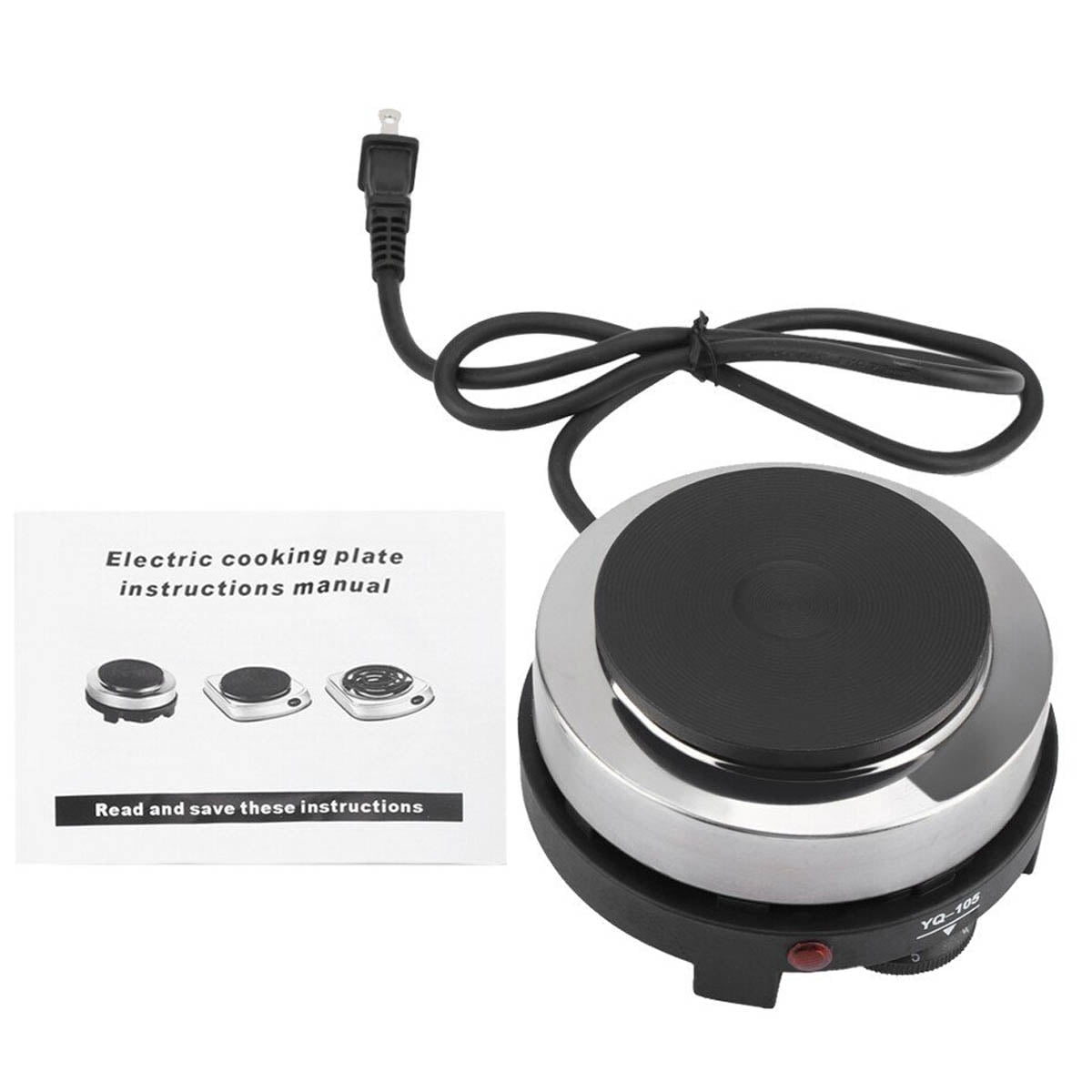 Mini Electric Hot Plate, 500W Round Hot Plate Portable Countertop Burner,Mini Stove Portable Stove Kitchen Cooktop Electric Heater,Perfect Size for Moka Pot 110V
