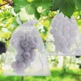 thumbnail image 4 of 50PC Fruit Grape Protection Bags With Drawstring Fruit Netting Bags for Grapes Mango Veggies Reusable Pest Barrier Plant Bags, 4 of 9