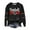 Black, variant on Up To 50% Off Zip Up Sweatshirt Women Women's Baseball Printed Crew Neck Multi Color Multi Size Crew Neck Hoodless Long Sleeve Sweatshirt