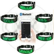 Leadleds Light Up LED Dog Collar, Polyester, Adjustable, Safety Glow, Fashion Collar, Green