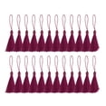 thumbnail image 1 of Unique Bargains 14cm/5.5 Inch Bookmark Tassels Soft Silky Floss Cord Loop Mini Handmade Tassels Purple 50 Pack, 1 of 5