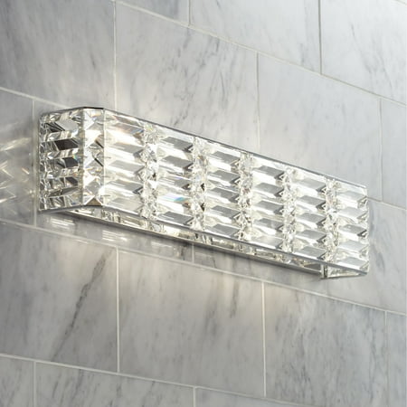 24' Vanity Bar Possini Euro Design Modern Wall Light Chrome Hardwired 24 1/2