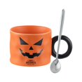 thumbnail image 3 of Ceramic Coffee Mug, Holiday Coffee Mug, Milk Juice Mug, Gift Mug, Pumpkin, Cat, orange, 3 of 8