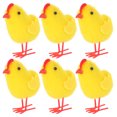 thumbnail image 1 of 6Pcs Fluffy Chicken Animal Toy Yellow Plush For Children And Friends, 1 of 8