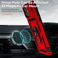 thumbnail image 5 of iPhone 11 Case,Dteck Shockproof Rubber Rugged Case Hybrid Hard Ring Holder Kickstand Slide Camera Lens Protector Cover for Apple iPhone 11,Red, 5 of 8