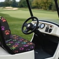 thumbnail image 4 of Aplkyhs Dog Paw Print Universal Golf Cart Seat Covers Golf Cart Breathable Material Fit for Most Club Car, Easy to Install, Golf Cart Front Seat Covers Soft and Comfortable, 4 of 7