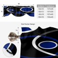 thumbnail image 6 of Black Blue Tie Up Valance Curtains for Windows, Kitchen Curtains Window Treatments, White Circle Geometric Abstract Texture Short Window Shades Valances for Bedroom Bathroom Cafe 54"x18", 6 of 8