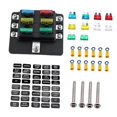thumbnail image 5 of 6 Way Blade Box Holder Standard Blade Blocks with LED Indicator 10Pcs Fuses 10Pcs Terminals for Car Boat Marine Caravan 12V 24V, 5 of 5