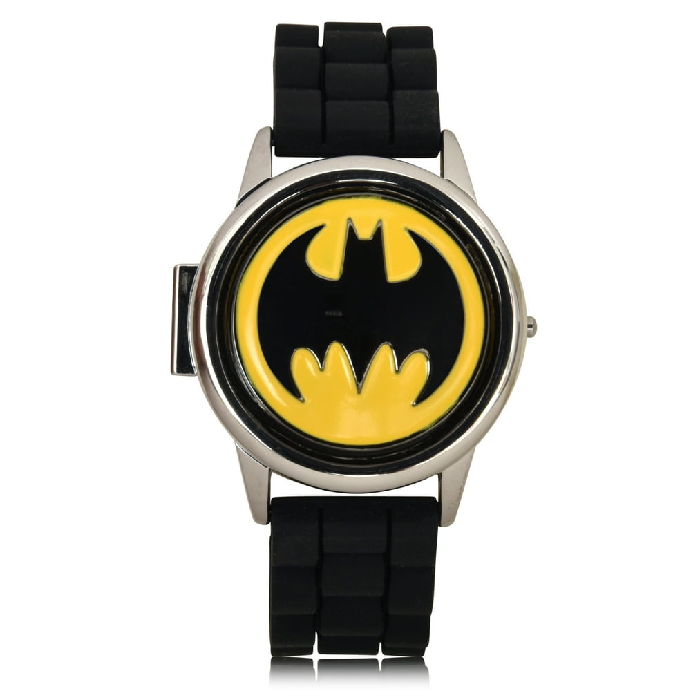 Batman DC BATMAN METAL SPINNER FLIP WATCH WITH BATMAN LOGO Walmart