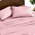 thumbnail image 4 of Bare Home Bamboo Sheet Set - Made from Rayon Fibers - Deep Pockets - 3 Piece - Twin XL, Light Pink, 4 of 7