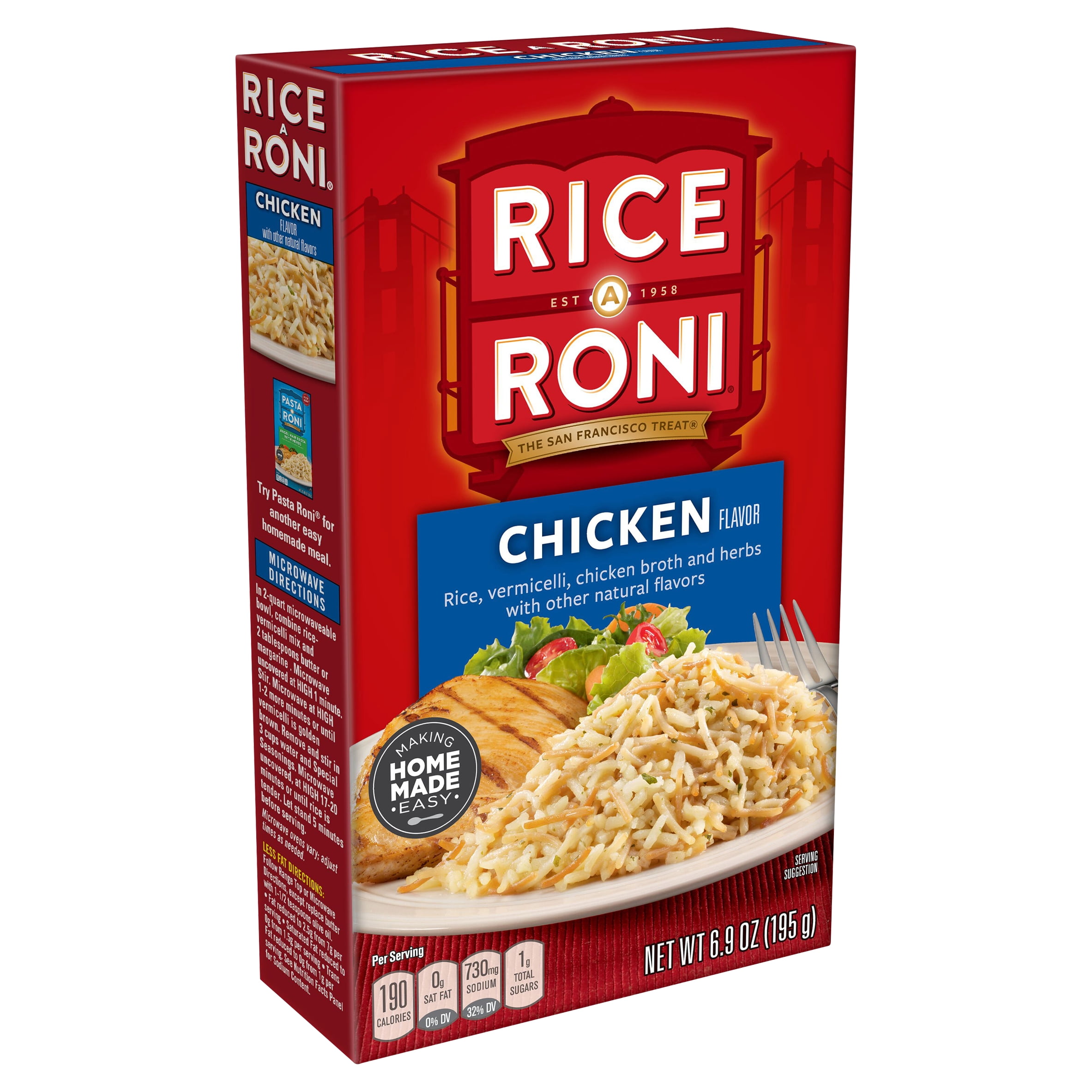 Rice A Roni Rice and Vermicelli Chicken Broth And Herbs Flavor, 6.9 oz