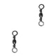 thumbnail image 2 of Naiovety Paquete de 100 rodamientos giratorios de pesca, conectores para curricán, accesorios flexibles para aparejos de anillo sólido de agua Type1 NO1, 2 of 6