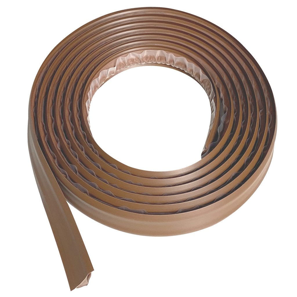 InstaTrim 3/4" Flexible Trim Moulding & Caulk Strips, Light Brown, 10
