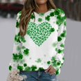 thumbnail image 5 of ICHUANYI St. Patrick's Tees for Women Women's Fashion Casual Round Neck Long Sleeve Printed T-Shirt Top, 5 of 5