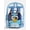 Blue, variant on Boys 17" Clear Creeper Backpack with Lunch Box and Keychain, 3-Piece Set, Green