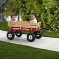 thumbnail image 5 of Radio Flyer, 34" All-terrain Steel & Wood Wagon, Air Tires, Red, 5 of 7