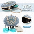 thumbnail image 4 of LHSHID Women Rhinestone Evening Clutch Purse Bag Bling Glitter Sparkly Diamond Tote Bag Crystal Wedding Party Bag, 4 of 7