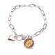 thumbnail image 1 of El futbol el deporte ilustración Brown Pattern Pulsera de cadena de corazón joyería encanto moda, 1 of 3