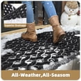 thumbnail image 6 of PABUBE Outdoor Doormat ,Durable Interlocking Welcome Mat, Dirt Trapper Rubber Mat and Non-Slip Low Pile Doormat for Entry Rug,Black, 17" x 30", 6 of 11